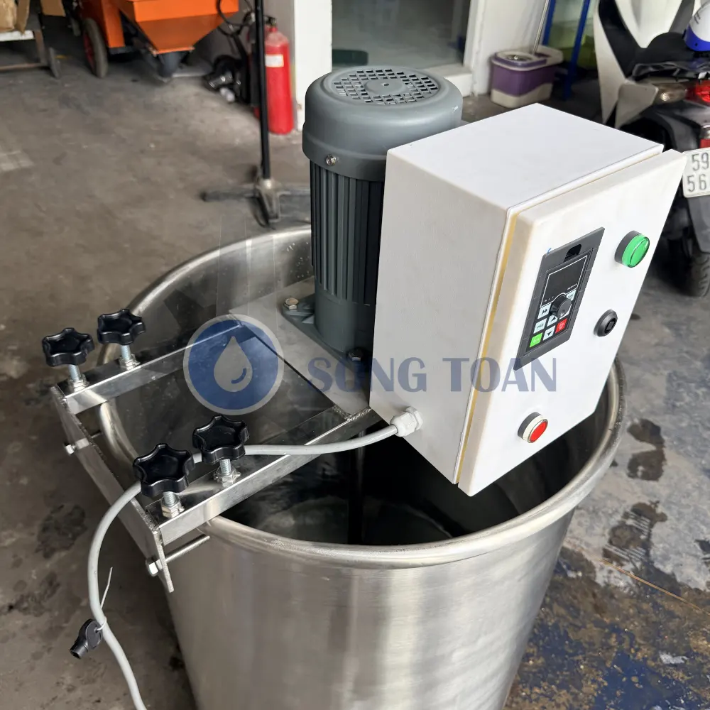 máy khuấy gá ngang